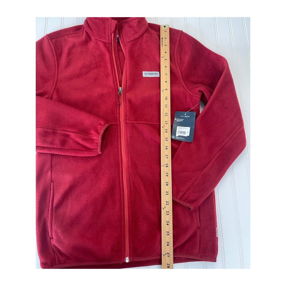NWT Magellan Outerwear Fleece Full Zip Jacket Red Dahlia Outdoors Mens Small - Picture 4 of 8